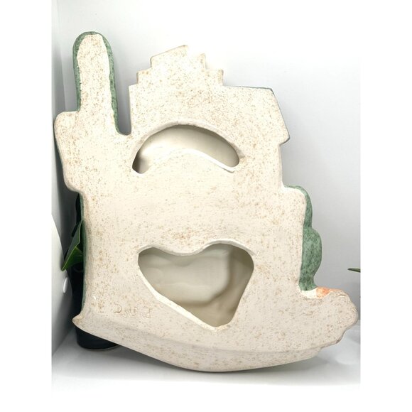 Handcrafted Southwest Wall Art Decor Mexican Church Scene With Cactus & Priest - Picture 2 of 5